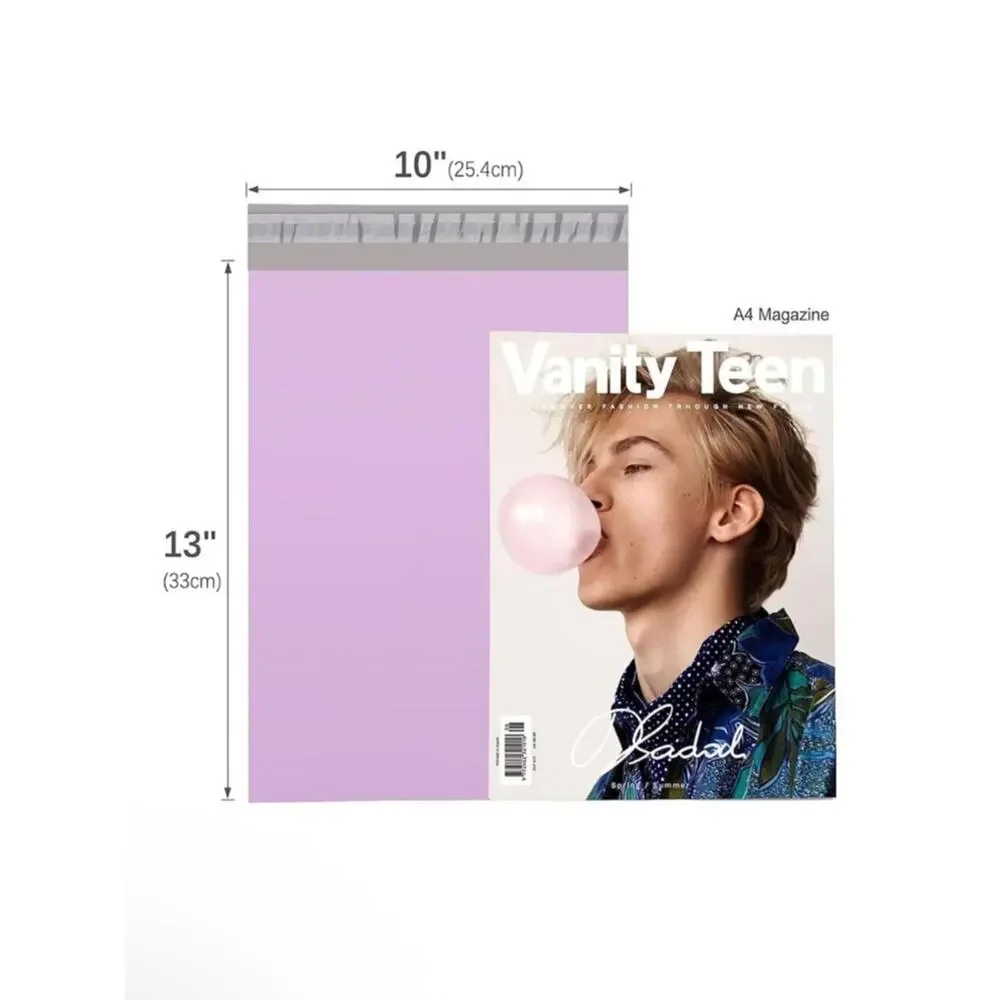 10 Lilac Adhesive Mailing poly Envelopes Pack